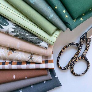 Natural Wonders Custom Quilting Bundle | Woodland Fabrics for Sewing | AGF